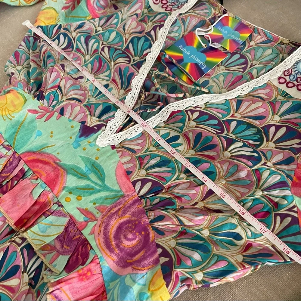 Bohemian colorful long sleeve dress - small - Picture 14 of 17